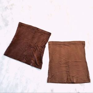 NWOT Bandeau / Crop Top Bundle Brown, Size Small